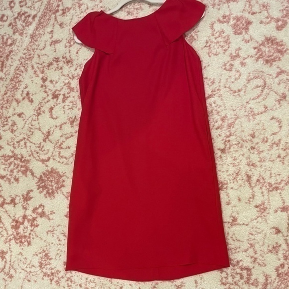 Banana Republic Red Ruffle Shift Dress